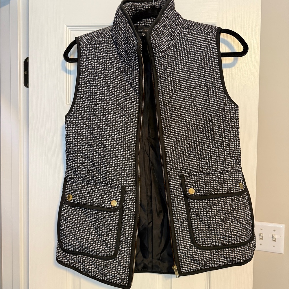 Willi Smith Black and White Patterned Vest